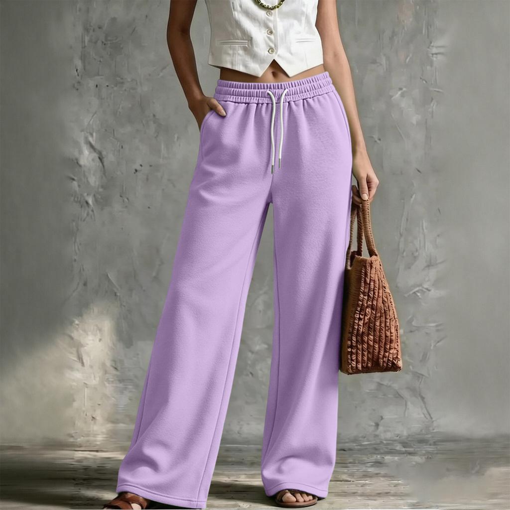 Women's Loose Fit Casual Straight Leg Sweatpants with Elastic Waist, Color