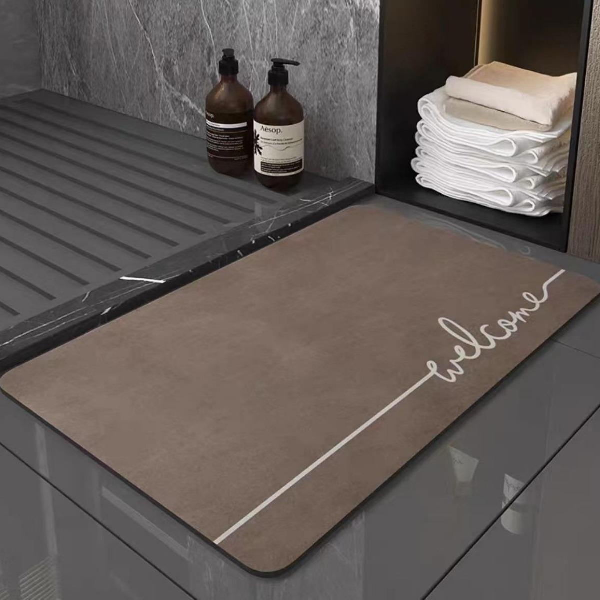 Eenvoudige Diatomeeën moddermat Toilet Toilet absorberende antislipmat Toilet Badkamer vuile snel drogende mat 40 * 60Cm (diatom mud)