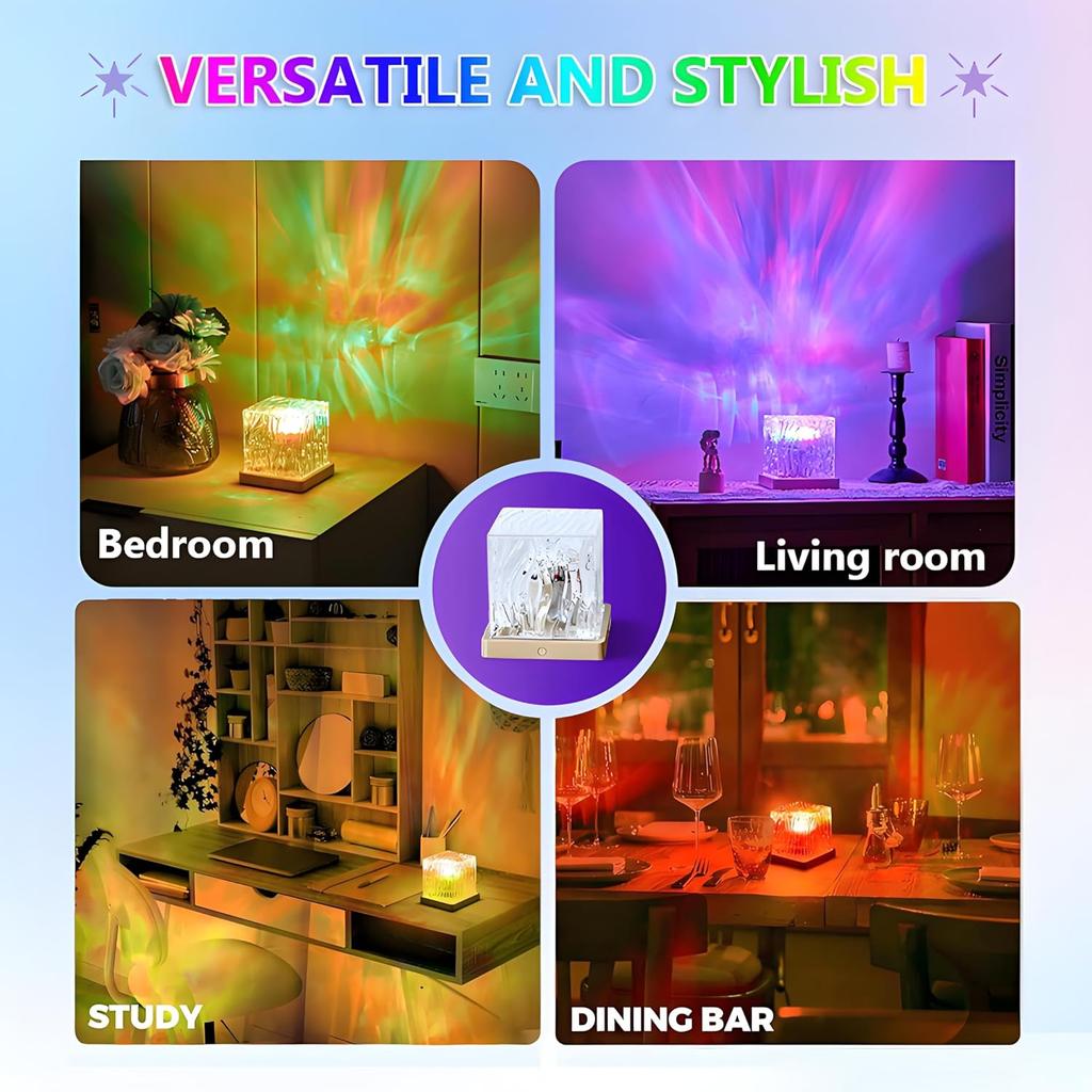 Northern Lights Projector, 16 Colors Rechargeable Aurora Light Projector & Mood Lighting Galaxy Lamp, Remote Night Light for Bedroom, Gift for