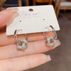 Light Luxury Vintage Micro Inlaid Zircon Wrapped Circle Ear Buckles For Women