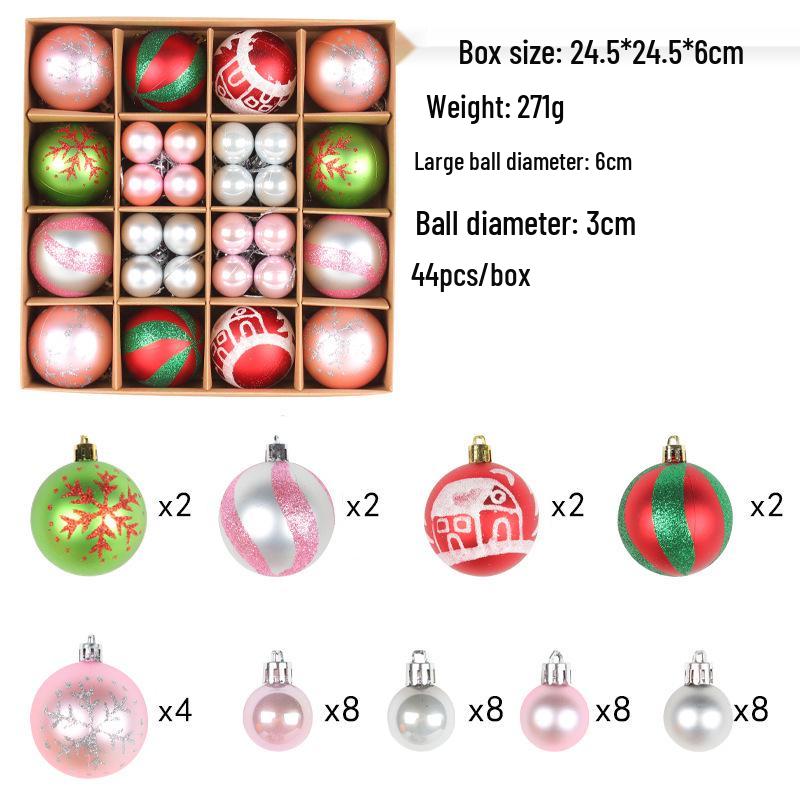 Hong Kong Love Christmas Ornament Set: Creative Painted Hanging Balls for Tree & Party