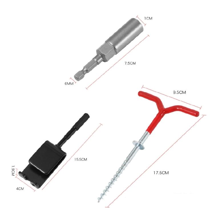 Quick arrange Ice Fishing Shelter Fastener Collection Features 6 Coated Screws And Joining Part