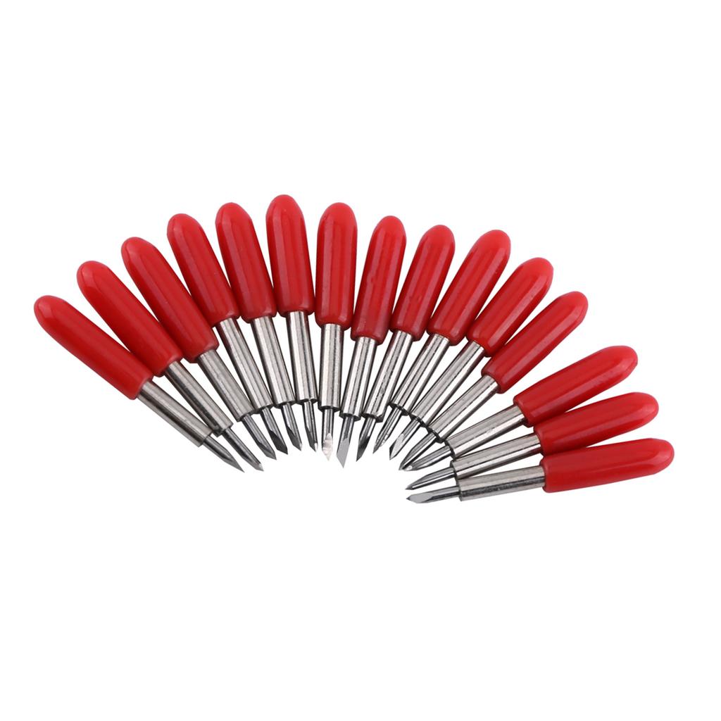 15pcs Cutting Blade 45 degrees  Knife For Plotter Vinyl Cutter Red Cap