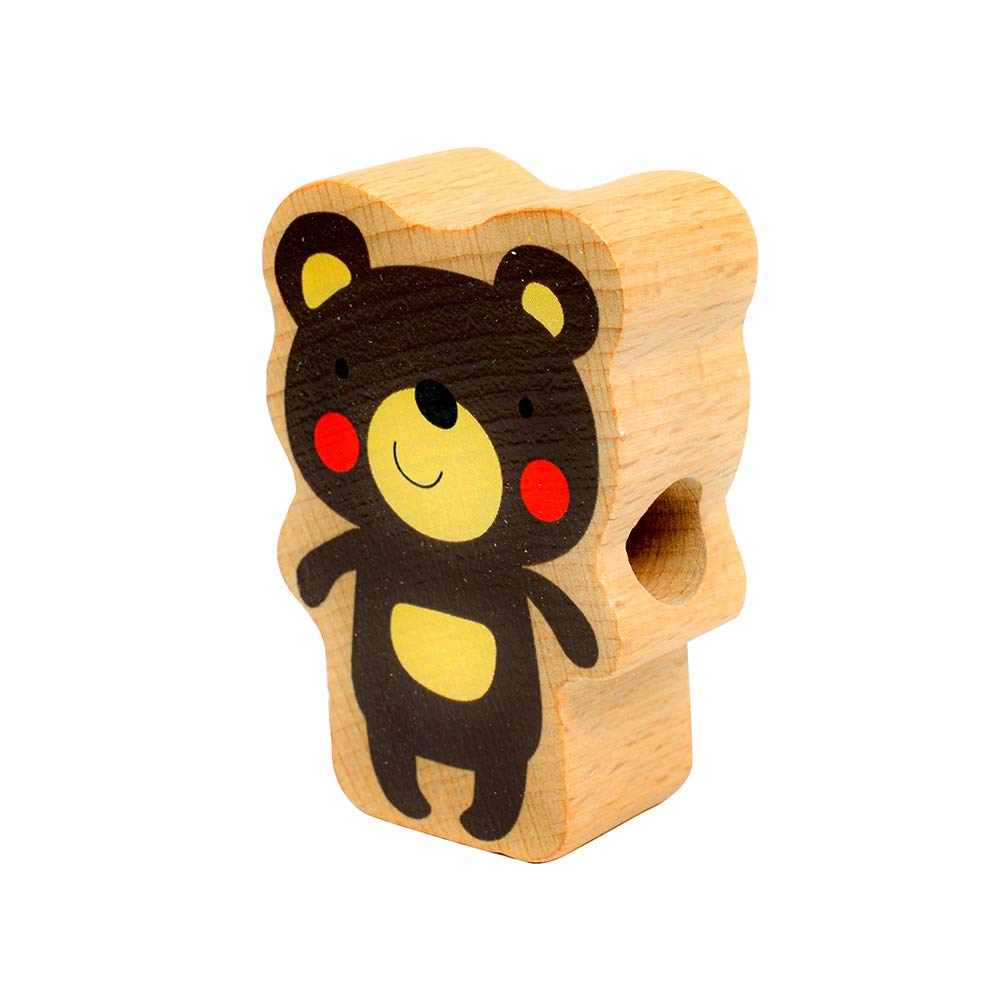Classic World Educational Toy: Stringing Beads, Wooden Animal Toy, Building Blocks, Natural Wood, for Girls and Boys, Ages 1-2, Baby Shower Gift,