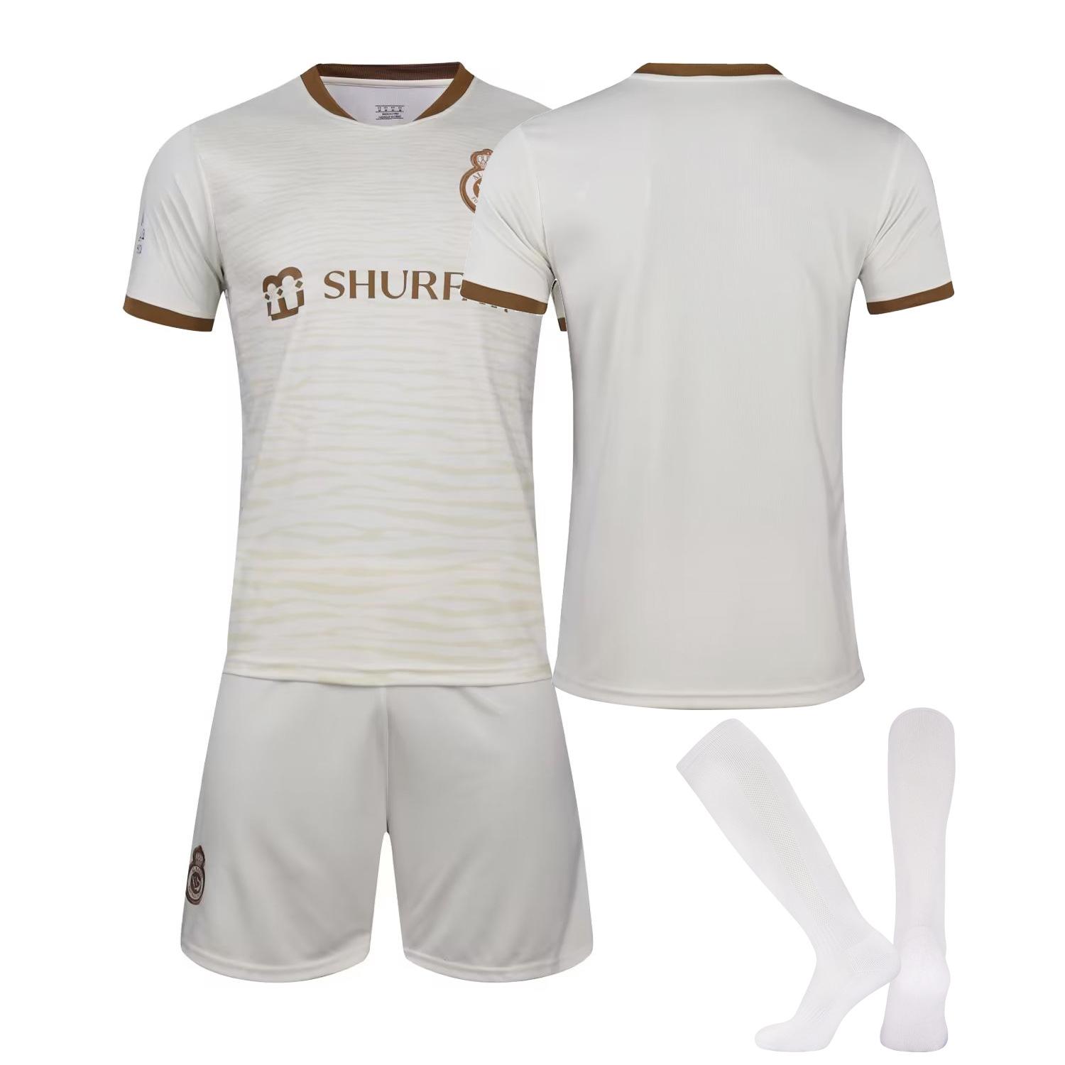 

2223 Al-Nassr FC Home Football Jerseys Shorts Socks Set New Shorts Socks Adult Sizes Outfits S