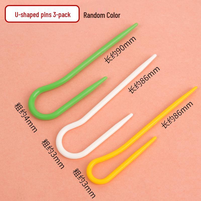 Colorful Hand-Woven Crochet Accessories: Plastic Stitch Markers, Darning Needles, Crochet Hooks, Safety Pins, Anti-Unraveling Pins.