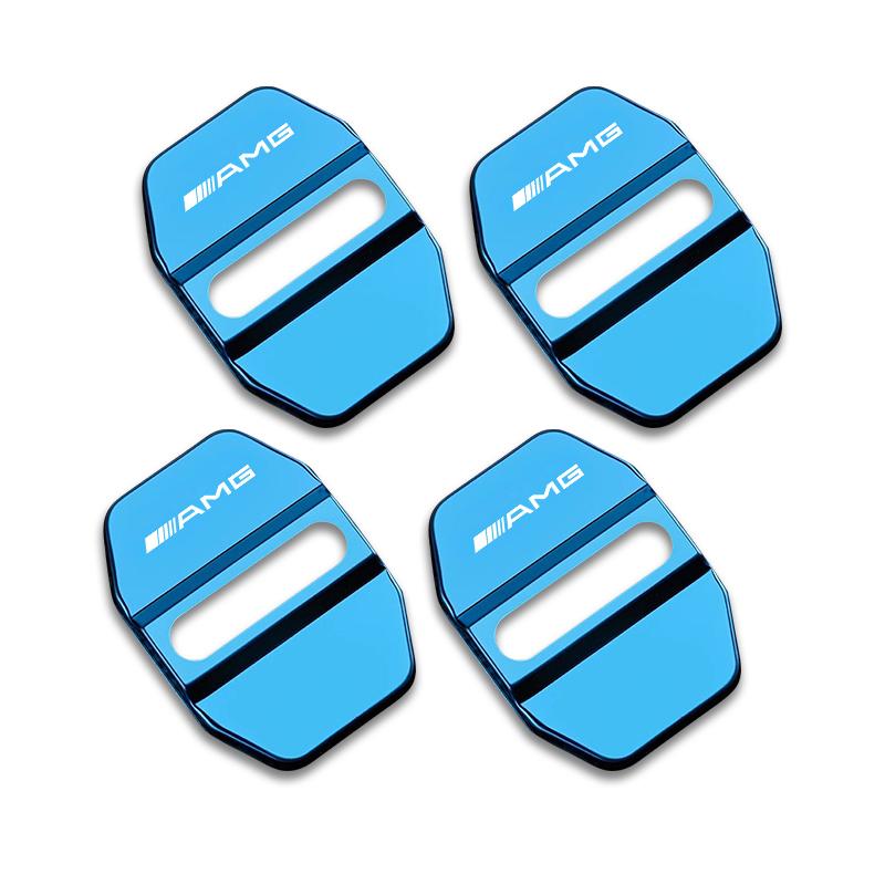 4Pcs Car Door Lock Buckle Cover Protective Case Stickers For Mercedes Benz AMG W213 W206 W205 W204 W212 W203 W223 W246 W222 W169