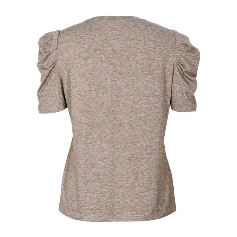 YYFS Women's Fashion Casual Summer Spring Lace Solid Color Print Short Sleeve O-Neck Blouses & Shirts