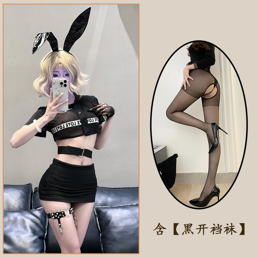 Sex Underwear, Sexy Cos Policewoman Uniform Suit, Mesh Splicing, Pure Desire To Wrap The Buttocks, No Teasing