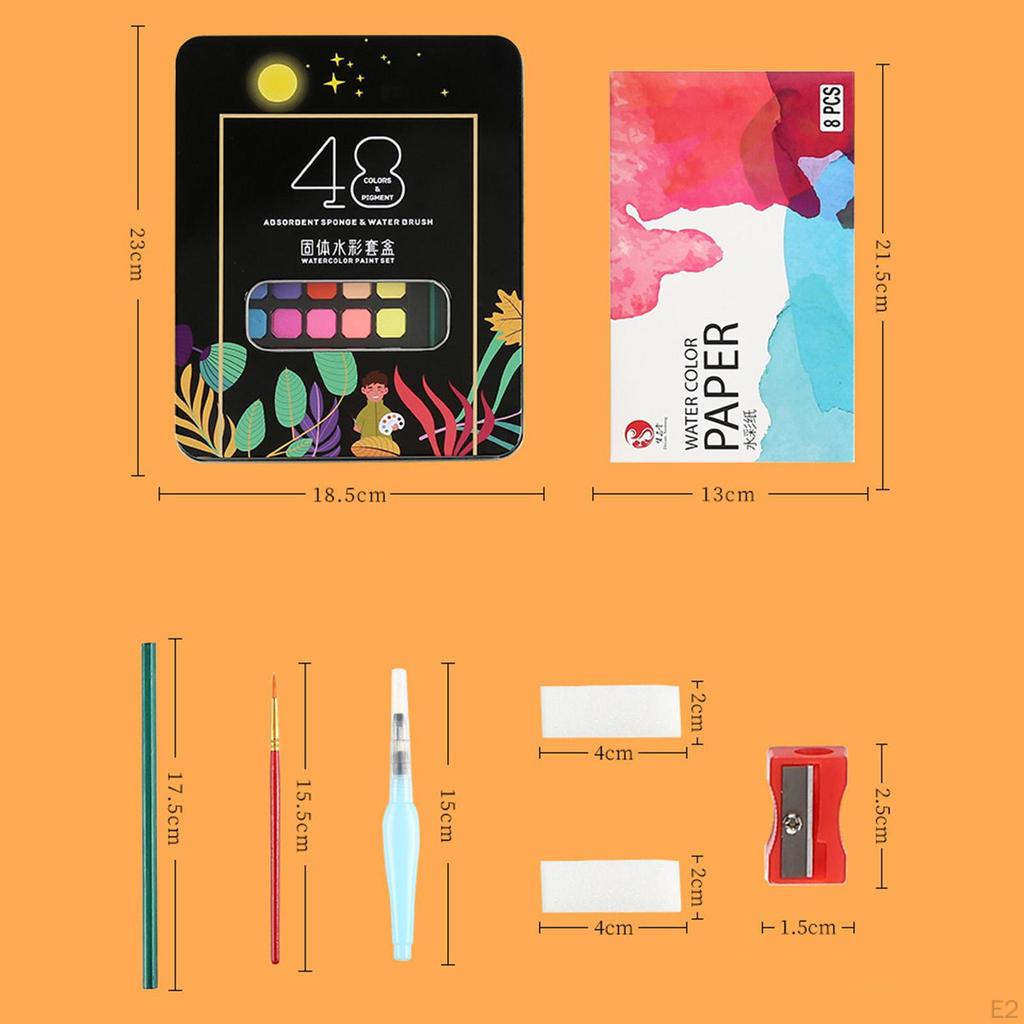 Creative Watercolor Paint Set - 48 Assorted Colors for Art Enthusiasts