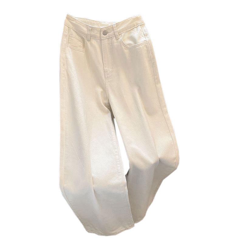 Versatile White Wide-Leg Jeans for Women - Flattering Fit, Conceals Flaws, Perfect for Pear Shapes