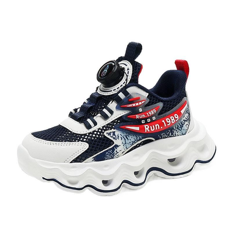 Boys shoes 2025 summer new girls mesh breathable hollow single mesh dad shoes middle older children's sports tide shoes