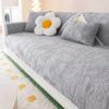 Winter Warm Plush Sofa Cushions Leaves Jacquard Velvet Sofa Covers Non-Slip Universal Sofa Towel Mat for Living Room Couch Decor
