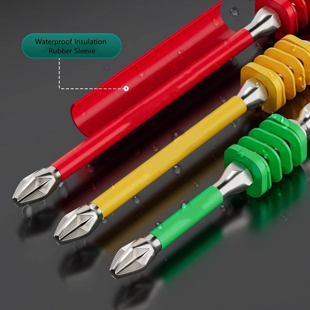 3Pcs Spring Screwdriver Bits Magnetic PH2 Driver Screw Anti-slip 60/90/110mm 1/4'' Hex Shank Drill Head Electric Repair Tool