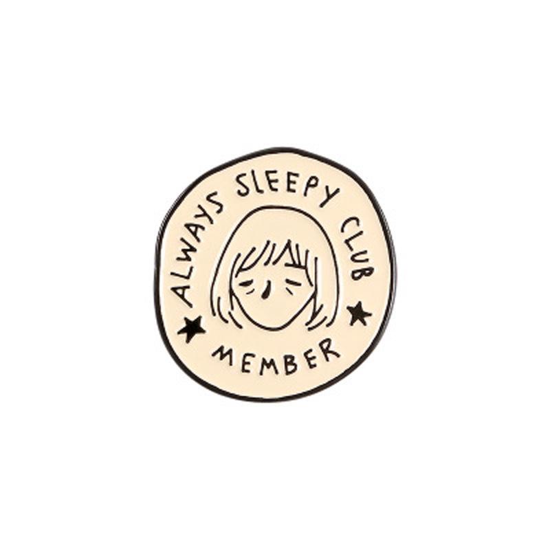 Cartoon Cute Always Sleepy Club Member Brooch