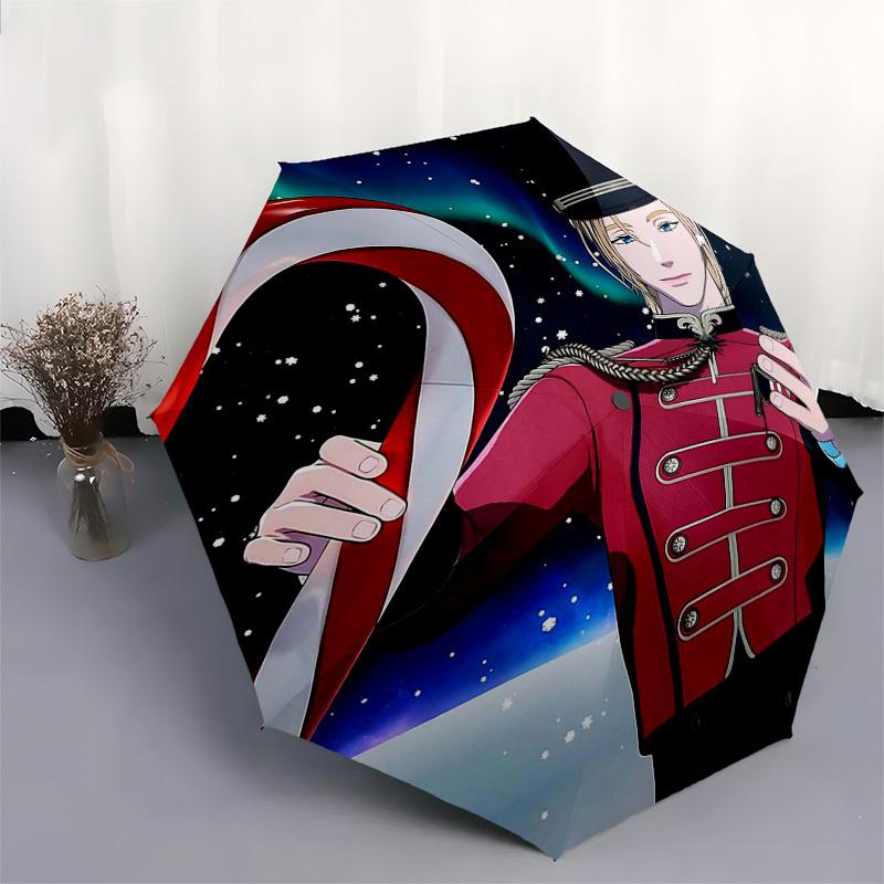 1pc Outdoor Umbrella with Anime Character Design - Automatic Opening/Closing, Portable 3-Fold Design, 8-Rib Iron Frame - Perfect for Fans, Travel