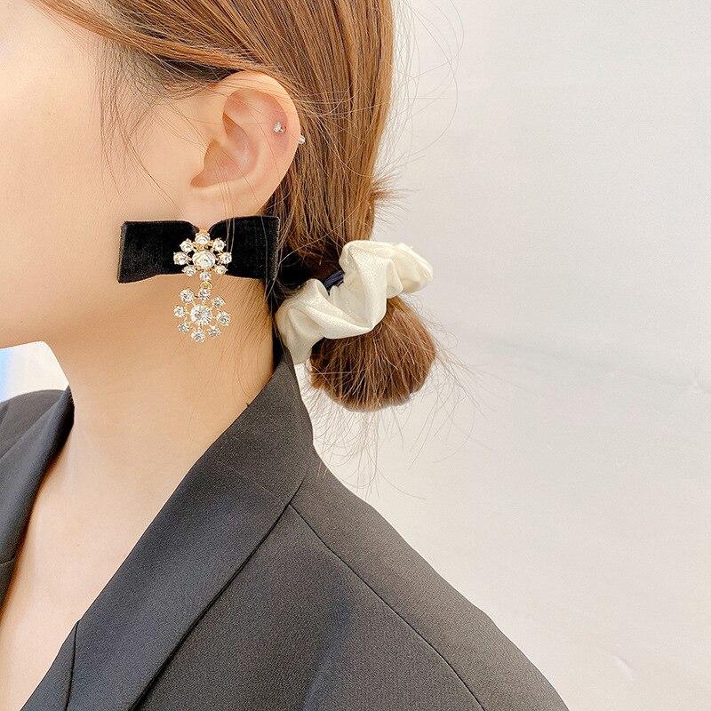 

Fluffy Bow Earrings New Trend Korean Fashion Earrings Ladies Pendant Earrings Jewelry золотой