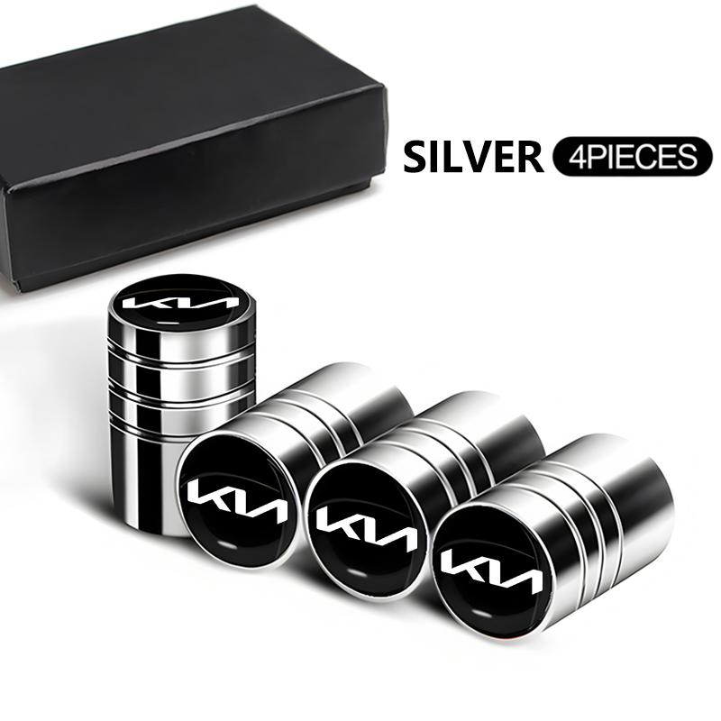 4pcs Car Tire Valve Caps Anti Rust Dustproof Covers For KIA Sportage Seltos Sorento K3 K4 Soul Carnival EV6 EV9 Carnival K5 EV5
