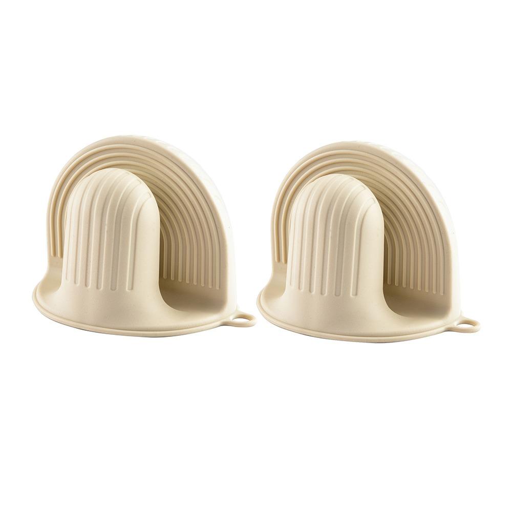 Non Slip Silicone Oven Mitts Anti-scald Baking Gloves Comfortable Kitchen Pinch Mittens  Cooking белый