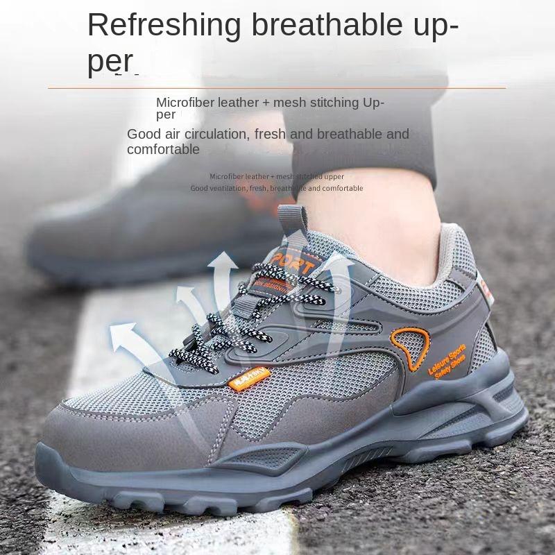 Labor Insurance Shoes Men's Plastic Steel Anti-smashing, Deodorant, Comfortable and Breathable Ladle Protective Shoes