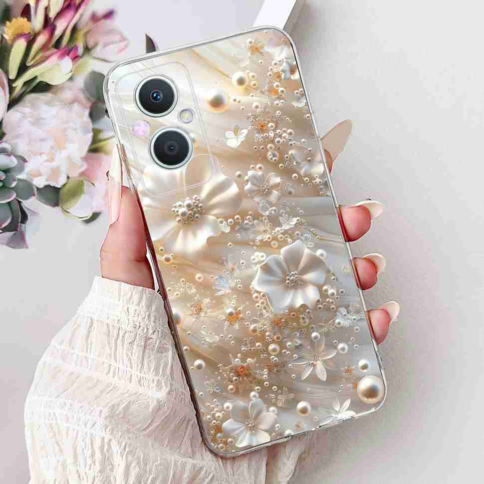 For Oppo A96 5G 6.43" PFUM10 Case PHA120 Luxurious Love Cute Cat TPU Soft Silicone Cover For Oppo Reno7 Z 5G CPH2343 Phone Shell