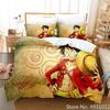 One Piece Luffy Boy 3pcs Bedding Set Pillowcase Anime Bedclothes Cartoon 3D Printed Kids Adult Child Boys Quilt Duvet Cover Gift