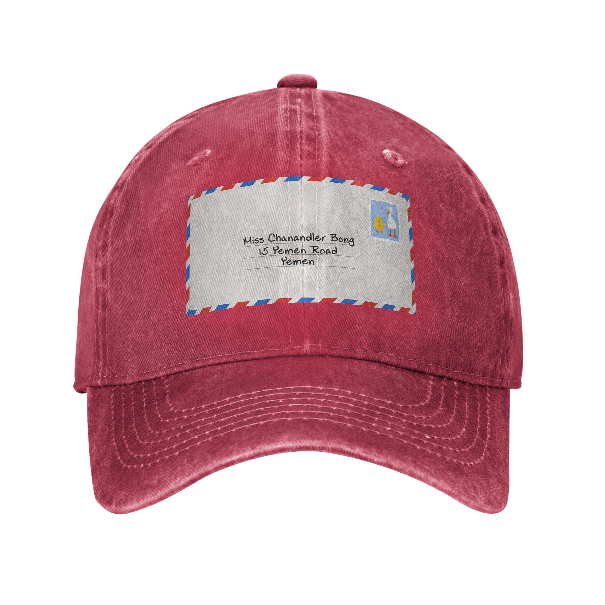 Miss Chanandler Bong Washed Denim Cap Casual Baseball Caps Adjustable Hat Summer Unisex Baseball Hats One Size