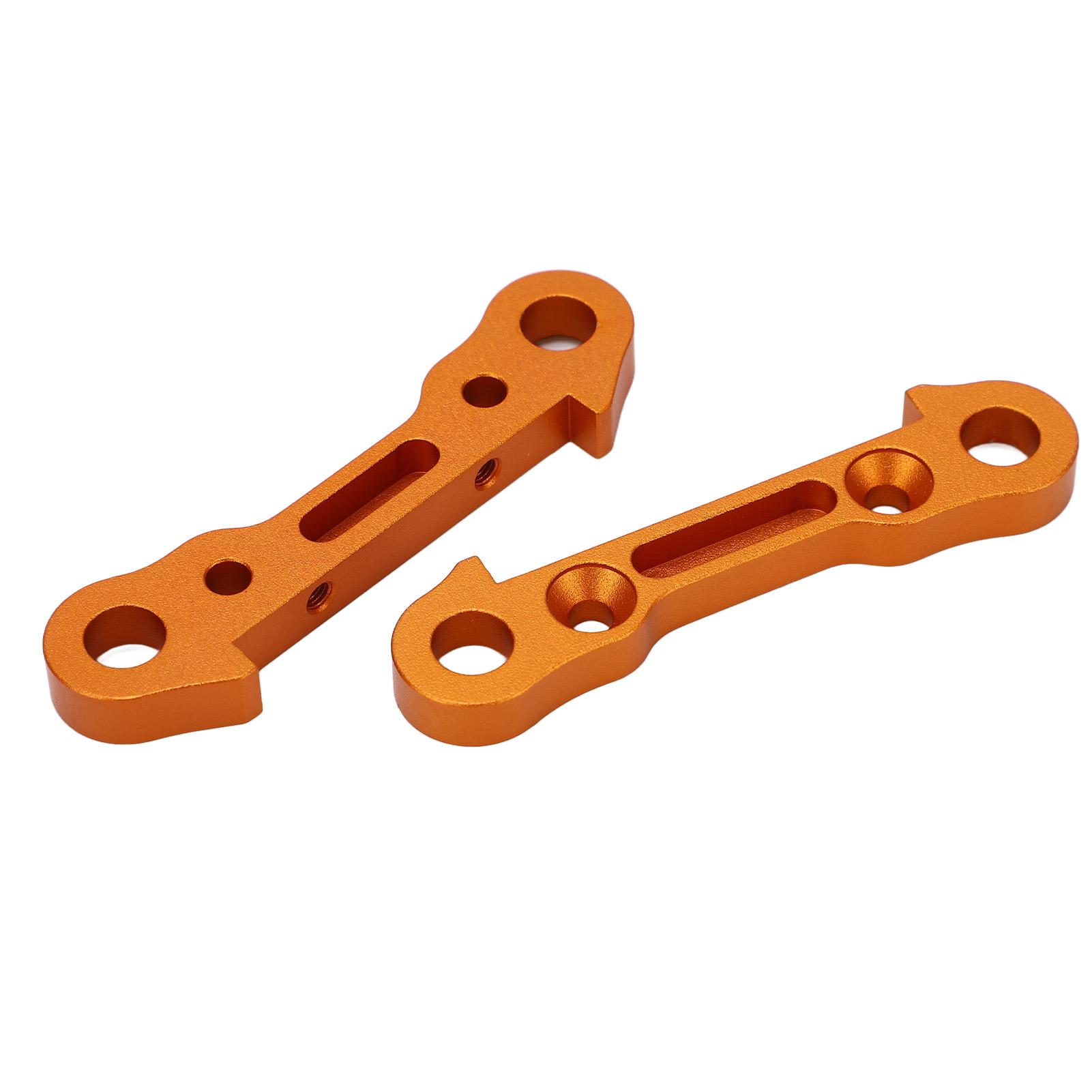 

2pcs RC Front Arm Fixed Block Aluminum Alloy RC Steering Fixed Plate for ZD Racing MX 07 4WD 1/7 RC Car Orange