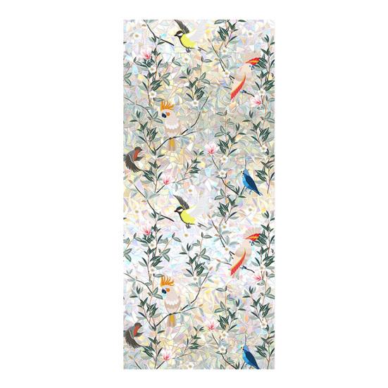 Rainbow Window Privacy Film Waterproof Static Cling Non-Adhesive Flower Pattern Sticker for Home Glass Windows Bedroom Living Room Decor