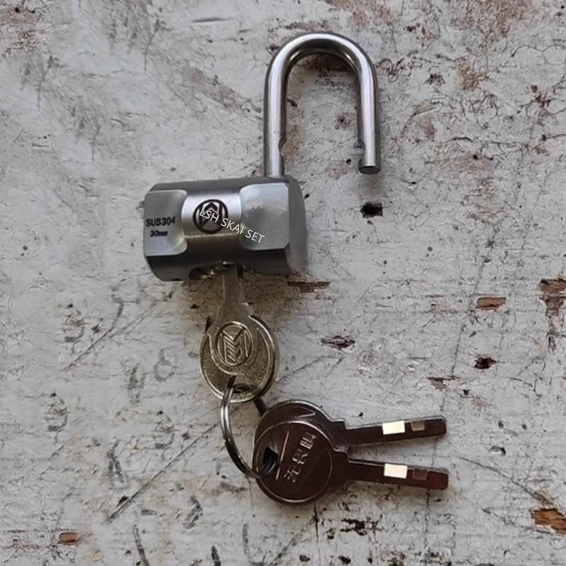 30/40/50/60MM Stainless Steel Heavy Duty Key Lock Security Padlock Outdoor Gym Safely Door Lock Anti-theft Waterproof Padlocks