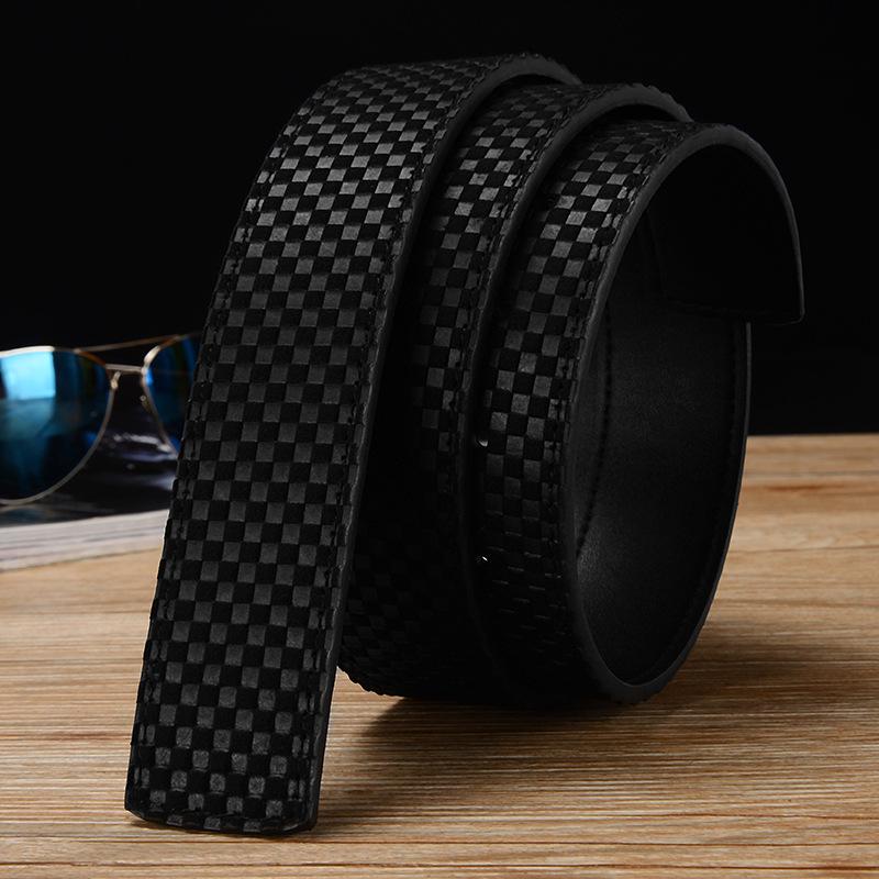 Men's Genuine Leather Business Belt with Smooth Buckle - Versatile and Stylish, 3.8cm Waist Belt