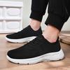 Large size summer breathable mesh shoes fly-woven mesh soft sole autumn black sneakers casual