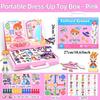 Magnetic Dress-up Playset for Kids Boys Girls Face Dress Up Outfits Flying Chess Game Fridge Decor Portable Travell Box Gift
