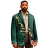 Herren Hässlicher Weihnachten Kord Warmtaschen Anzugjacke Strickjacke Herren Freizeitanzug
