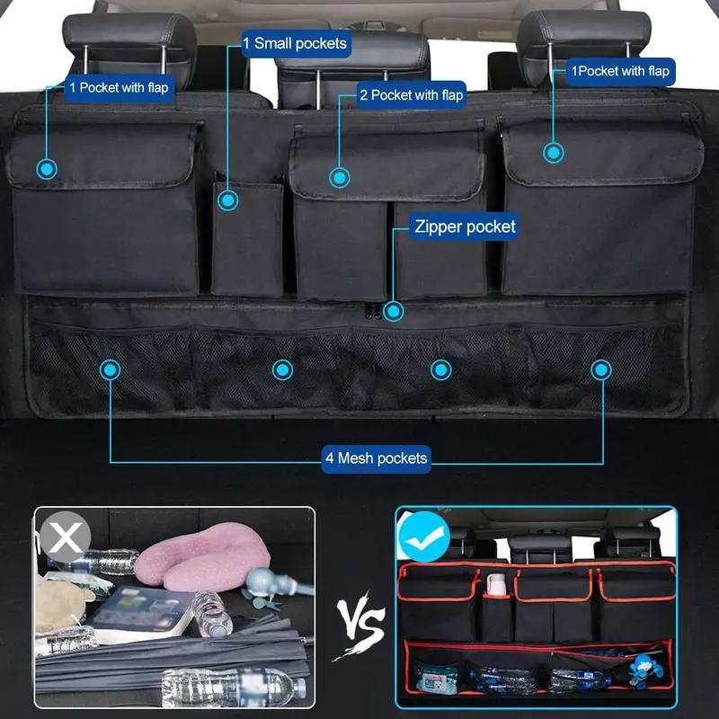1pc Multi-Pocket Car Trunk Organizer Universal Car Storage Pocket Car Hanging Back Seat Storage Bag Auto Interior Accessories