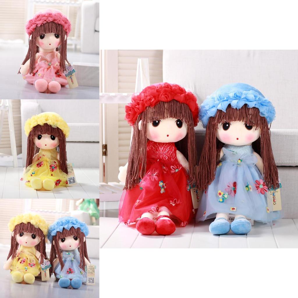 Vacker Barnplyschdocka Leksak Bedårande Prinsessplyschleksak Med Charmig Klänning