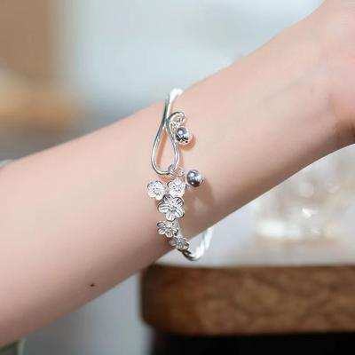 Plum Blossom Bell Chinese Bracelet Sweet Opening Bracelet Female Fairy Jewelry Gift
