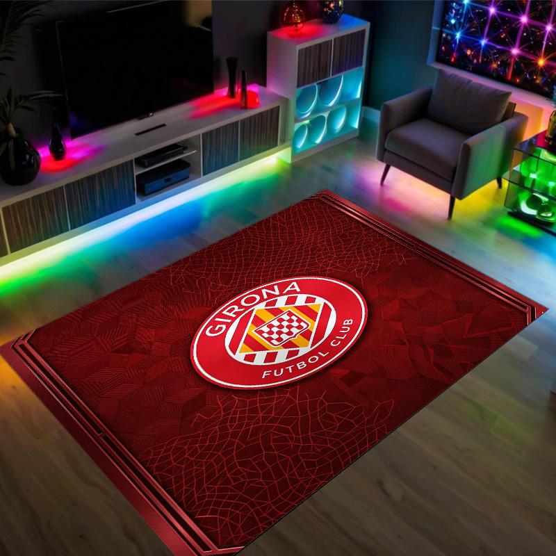 Girona FC Design Crystal Velvet Carpet Cozy Non?Slip Printed Rug For Bedroom Living Room Entrance