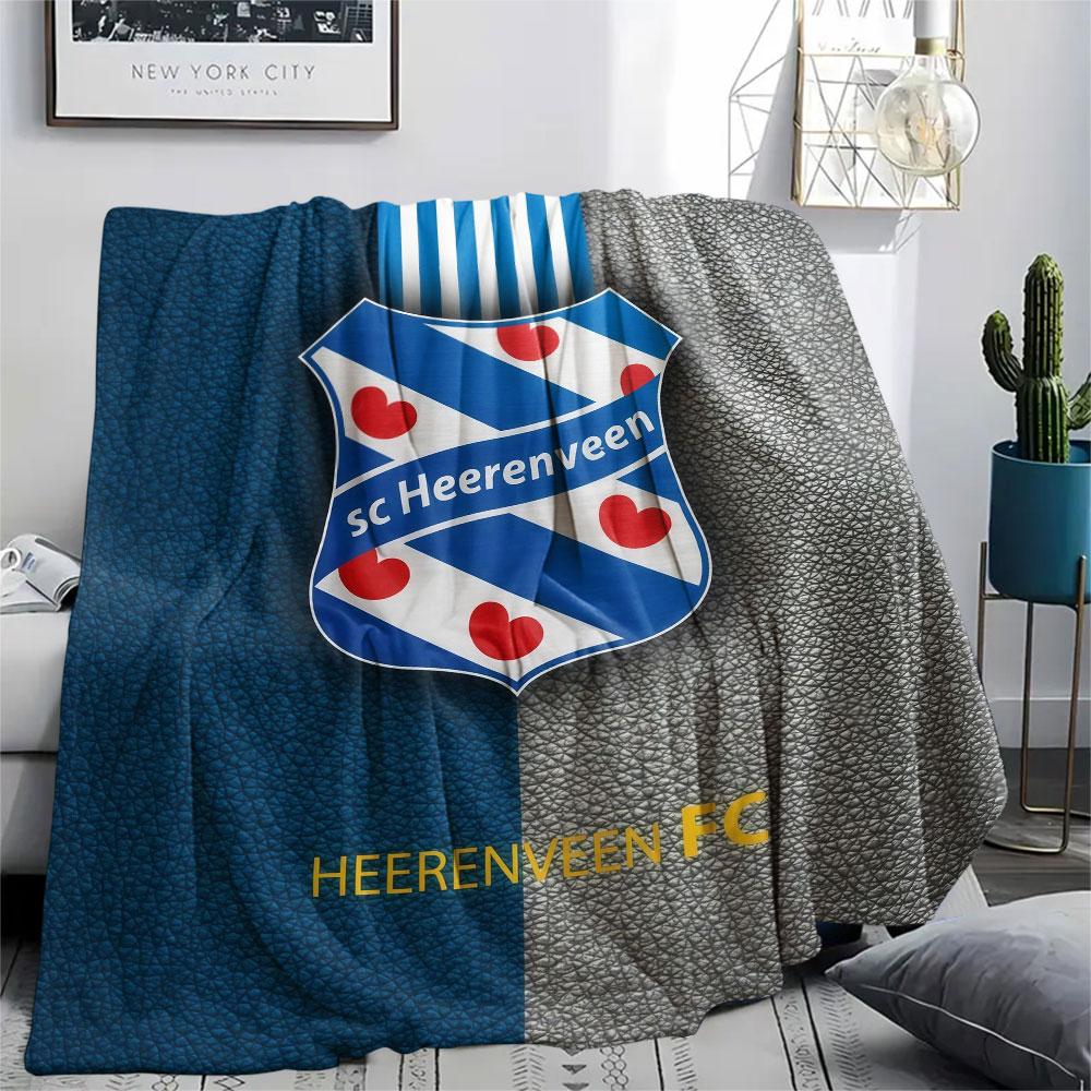 SC Heerenveen Printed Flannel Blanket, soft throw for bedroom sofa, washable, Christmas present, great gift.