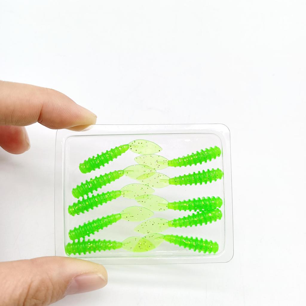 DUODUOYU 10ST TPE Mini Havsklippfiske Beten 0.3g/35mm Små Gummi Mjuka Beten Silikon Mask Konstgjorda Beten Bass Fiskeutrustning