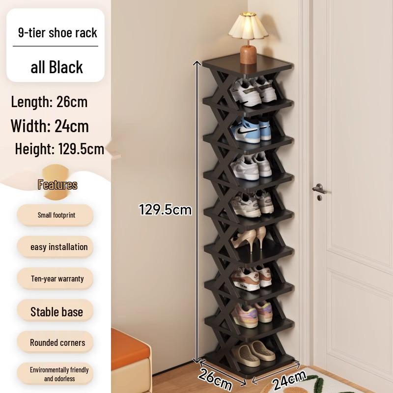 Space-Saving Dustproof Folding Shoe Rack for Narrow Entryways, Offices, or Dorms