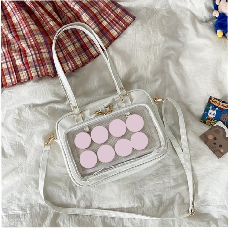Damska Przezroczysta Torebka na Ramię DIY Ita Bag Dziewczęca Urocza Torebka Crossbody do Szkoły