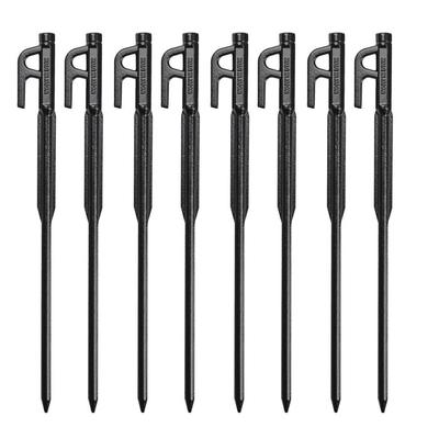 CAPTAIN STAG Pegs Forged Pegs CS Forged Solid Pegs 30cm 8-Piece Set Cationic Electrodeposition Coating Black Made In Japan UA-4551