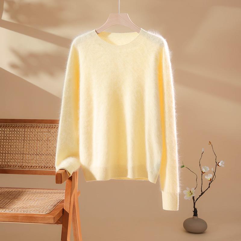Damski sweter kaszmirowy kaszmir Qinghe 100% kaszmir puszysty ciepły modny szczotkowany