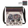 Yunnan exotic travel messenger bag elephant butterfly owl shoulder canvas small square bag