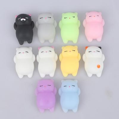 1PC Anti-Stress Squeeze Spielzeug Mini Weiche Tier Katze Kawaii Gummi Squishes Antistress