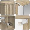 Bathroom Furniture Set 4 Pcs Sonoma Oak Engineered Wood and Glass