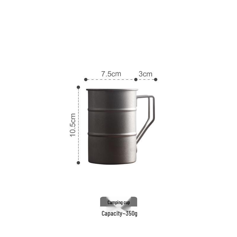 Retro Distressed 304 Stainless Steel Outdoor Mug - Portable Camping Coffee or Juice Cup