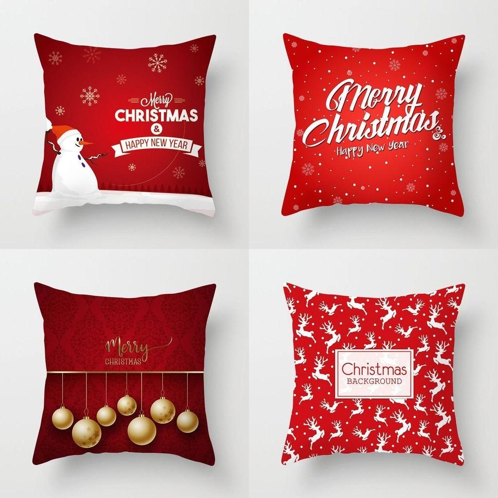 Luxurious Peach Skin Velvet Christmas Cushion Cover With Invisible Zipper Design