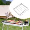 Foldable Grill Rack BBQ Skewers Barbecue Rack for Meat, Shrimp, Chicken, Veggie